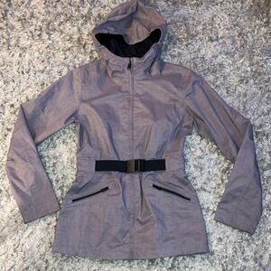 Womens light purple Hooded Jacket light weight rain jacket TNF the north face Sm